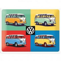VW - Bulli T1 Pop Art - Blechschild 40 x 30 cm