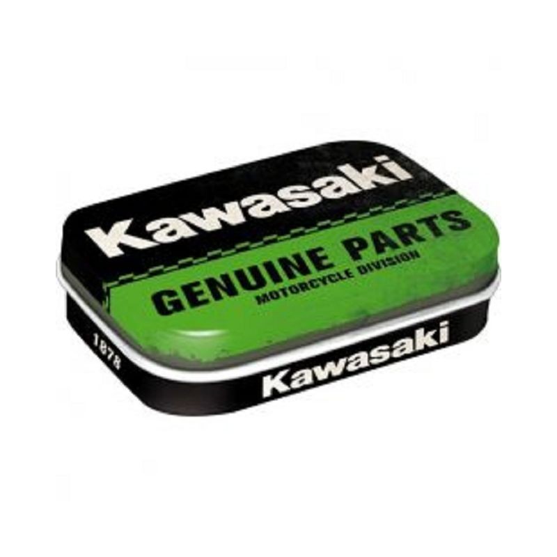 Kawasaki Genuine Parts - Blechdose gefüllt mit Pfefferminz