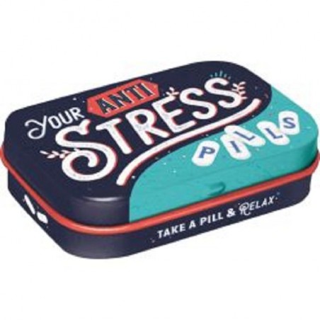 Your Anti Stress Pills - Blechdose gefüllt mit Pfefferminz