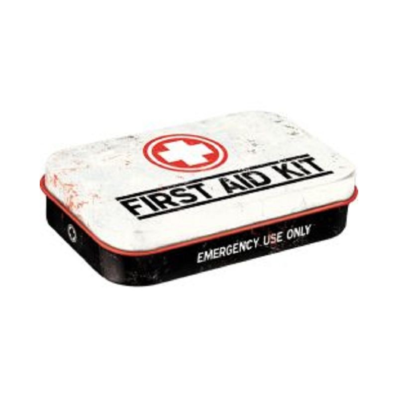 First Aid Kit - Emergency use only - Blechdose gefüllt mit Pfefferminz