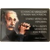 Einstein Spruch: Schwache Menschen streben nach Rache. Starke vergeben. Intelligente ignorieren. - Blechschild 30 x 20 cm