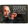 Einstein Spruch: Jeder Narr kann Wissen, er Punkt ist zu verstehen. - Blechschild 30 x 20 cm