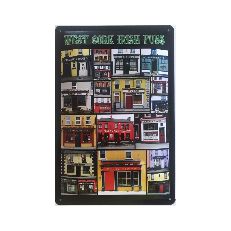 West Cork Irish Pubs - Blechschild 30 x 20 cm