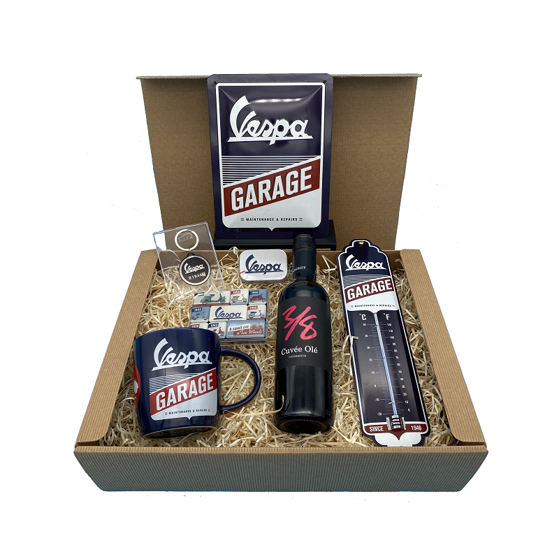Vespa Garage - Wein - Geschenkbox Large