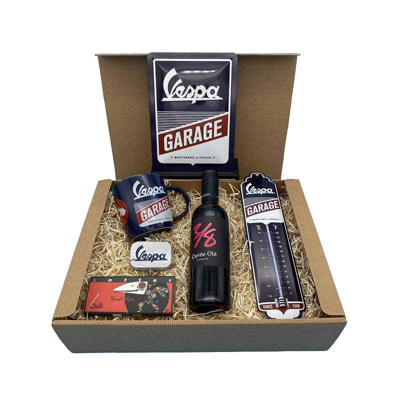 Vespa Garage - Wein - Geschenkbox 2 Large
