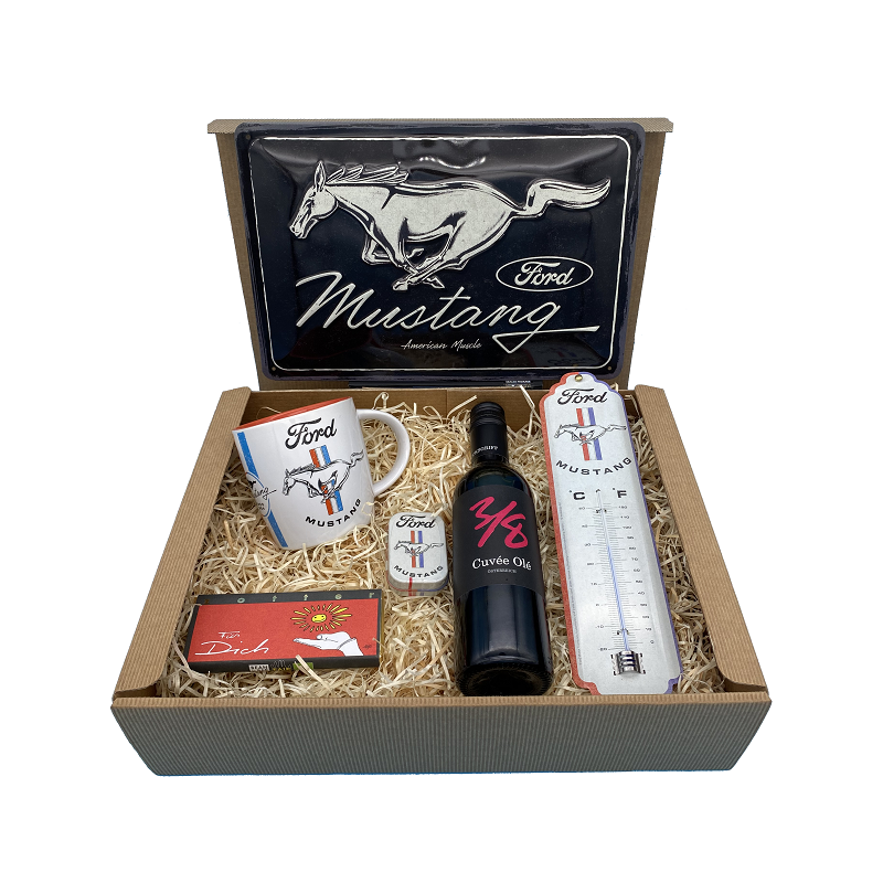 Ford Mustang - Wein - Geschenkbox 2 Large