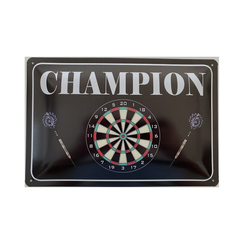 Darts Champion - Blechschild 30 x 20 cm