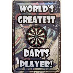 World`s Greatest Darts Player - Blechschild 30 x 20 cm
