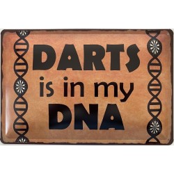 Darts is in my DNA - Blechschild 30 x 20 cm