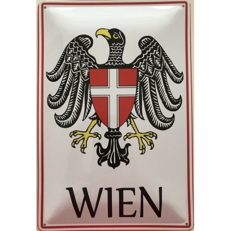 Österreich Wien Adler Wappen - Blechschild 30 x 20 cm