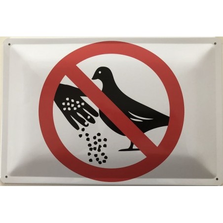 Warnschild: Tauben bitte nicht füttern - Blechschild 30 x 20 cm