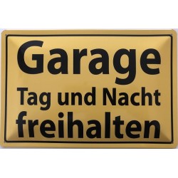 Warnschild: Garage Tag und...