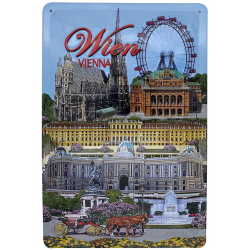 Wien Vienna - Blechschild 30 x 20 cm