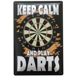 OVP Champion Pfeile Darts Zielscheibe 20 x 30 cm Neu Blechschild