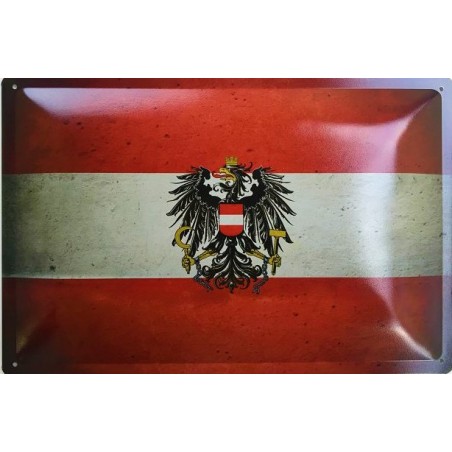 Österreich National Flagge - Blechschild 30 x 20 cm