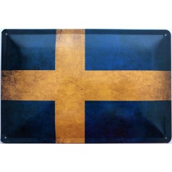 Schweden National Flagge - Blechschild 30 x 20 cm