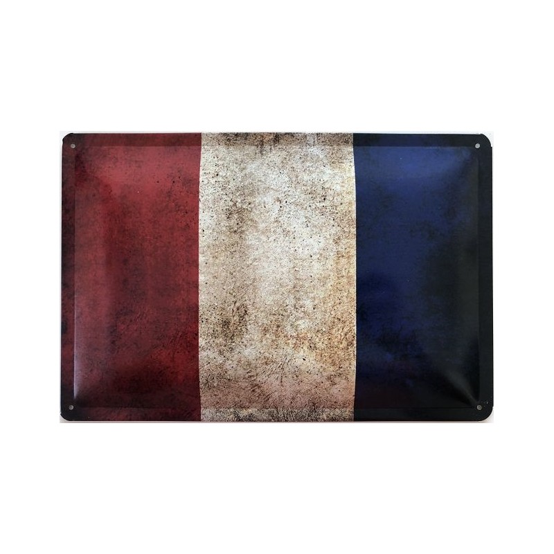 Frankreich National Flagge - Blechschild 30 x 20 cm