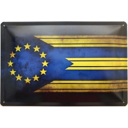 Europa National Flagge - Blechschild 30 x 20 cm