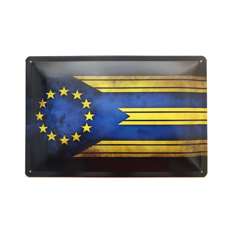 Europa National Flagge - Blechschild 30 x 20 cm