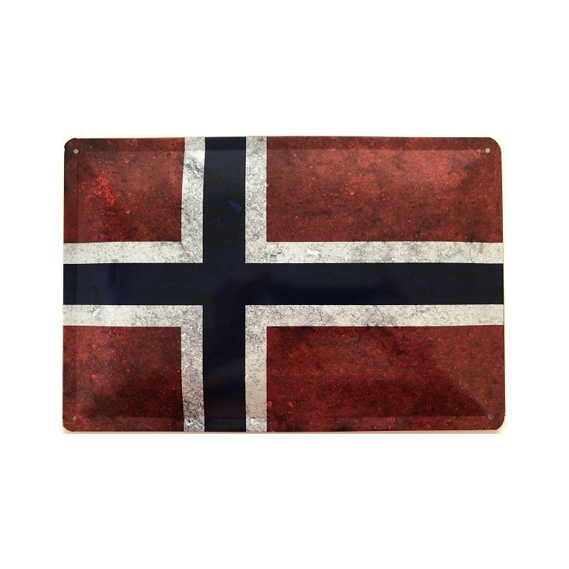 Norwegen National Flagge - Blechschild 30 x 20 cm