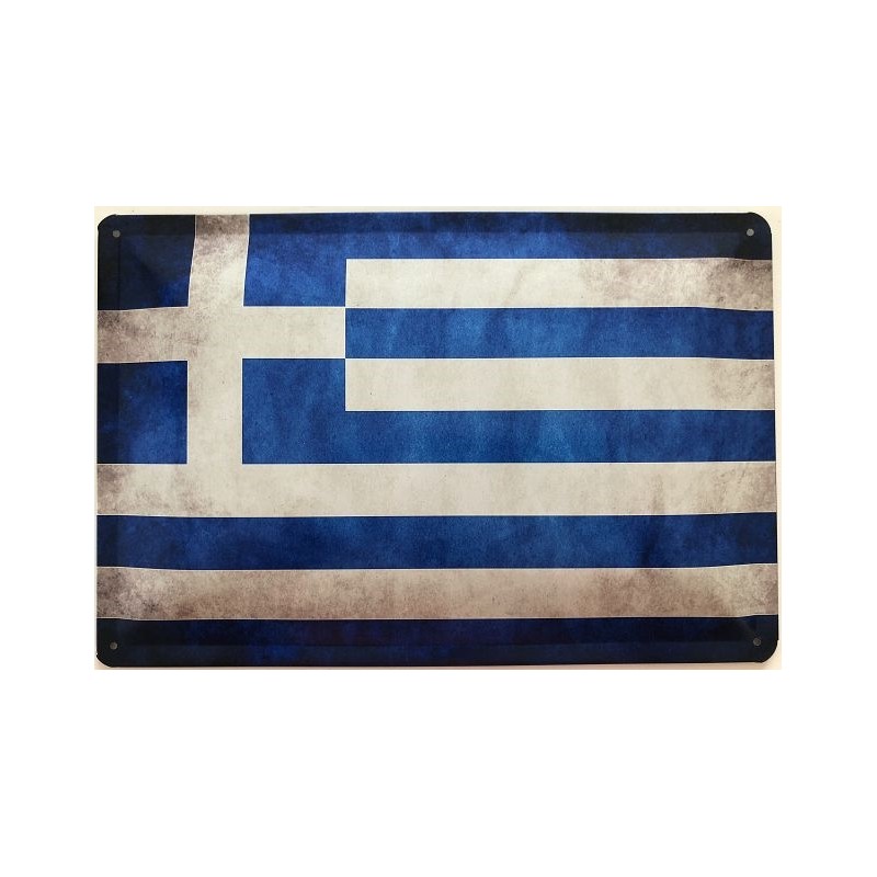 Griechenland National Flagge - Blechschild 30 x 20 cm