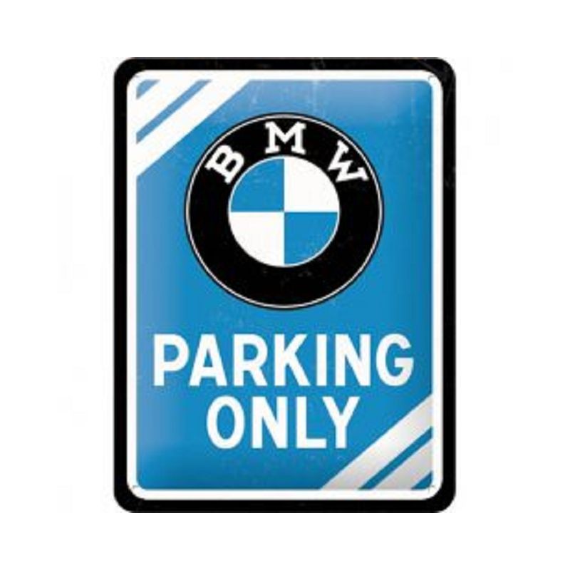 BMW Parking Only - Blechschild 20 x 15 cm