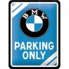 BMW Parking Only - Blechschild 20 x 15 cm