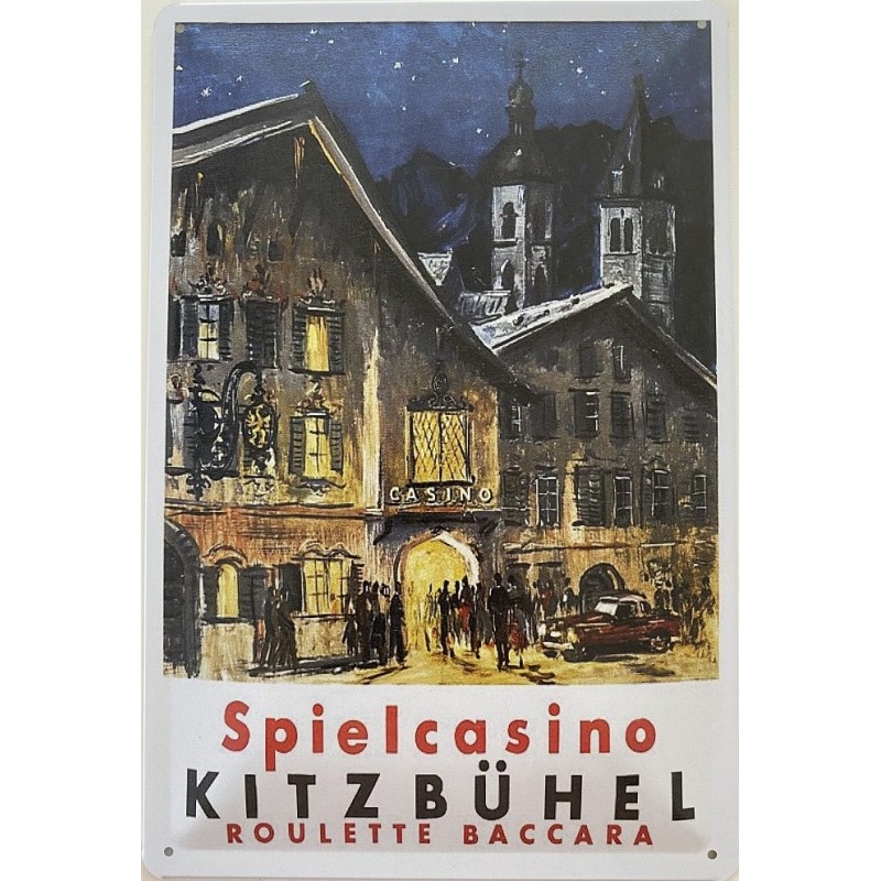 Spielcasino in Kitzbühel - Blechschild 30 x 20 cm