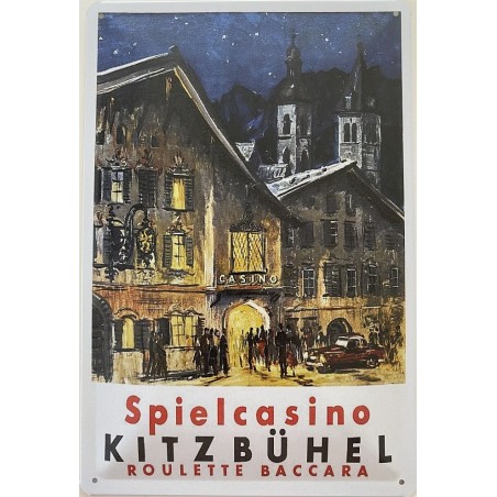 Spielcasino in Kitzbühel - Blechschild 30 x 20 cm