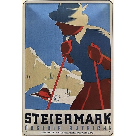 Steiermark - Austria Vintage Werbung - Blechschild 30 x 20 cm