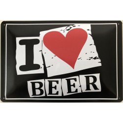 I Love Beer - Blechschild...