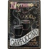 Cuppuccino with Friends - Blechschild 30 x 20 cm
