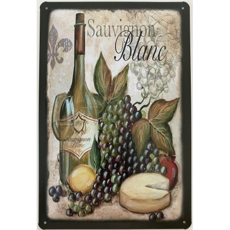 Wein Sauvignon Blanc - Blechschild 30 x 20 cm