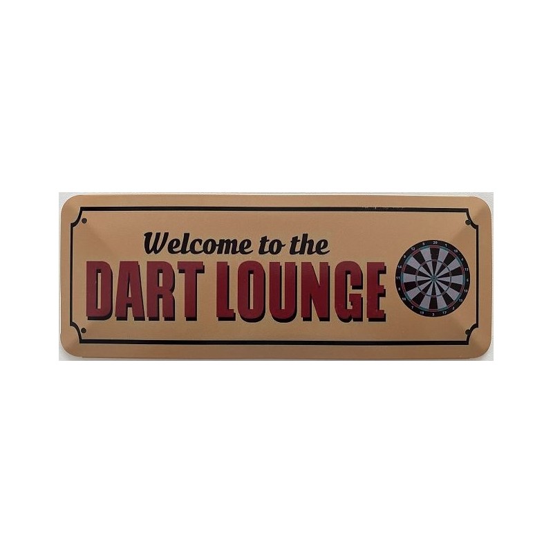 Welcome to the Dart Lounge - Blechschild 27 x 10 cm