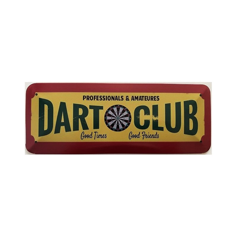 Professionals & Amateures Dart Club - Blechschild 27 x 10 cm