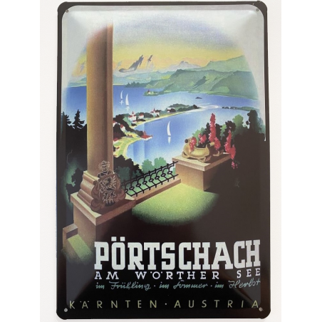 Pörtschach am Wörter See Austria - Blechschild 30 x 20 cm