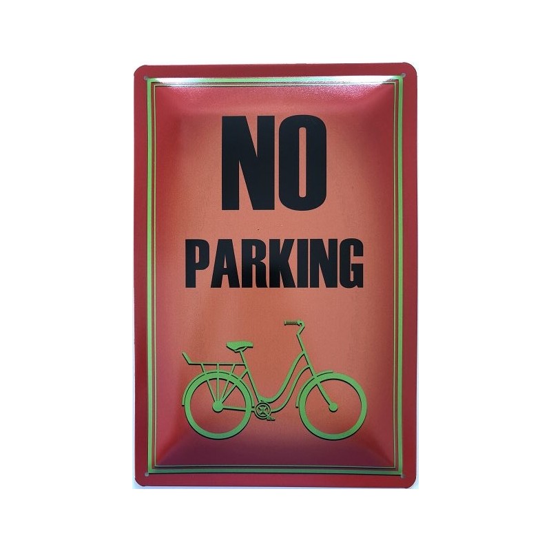Warnschild Fahrrad - Bike No Parking - Blechschild 30 x 20 cm