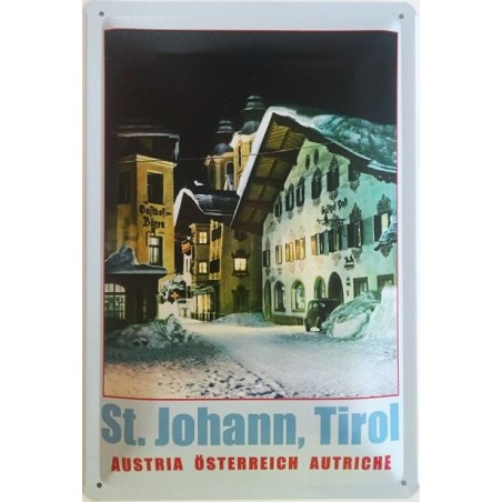 St. Johann in Tirol Austria - Blechschild 30 x 20 cm