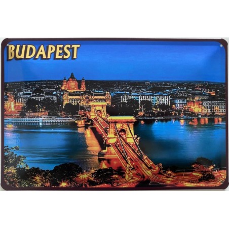 Budapest Ungarn - Blechschild 30 x 20 cm