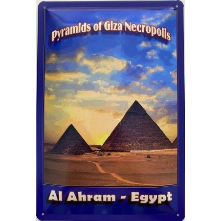 Pyramids of Giza Necropolis Al Ahram Egypt Ägypten - Blechschild 30 x 20 cm