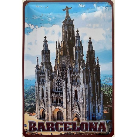 Barcelona Spanien - Blechschild 30 x 20 cm