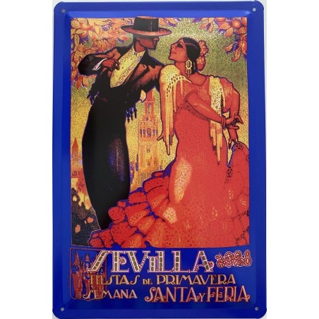 Sevilla Spanien - Blechschild 30 x 20 cm