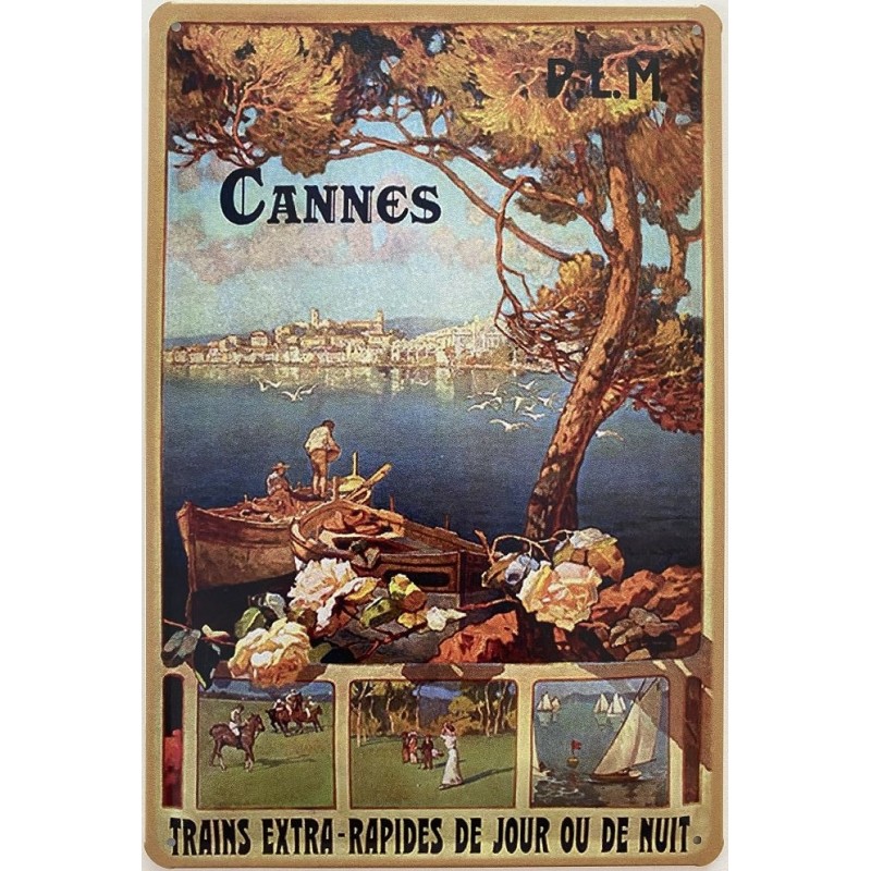 Cannes Frankreich - Blechschild 30 x 20 cm