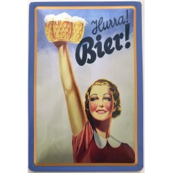 Hurra Bier - Blechschild 30...
