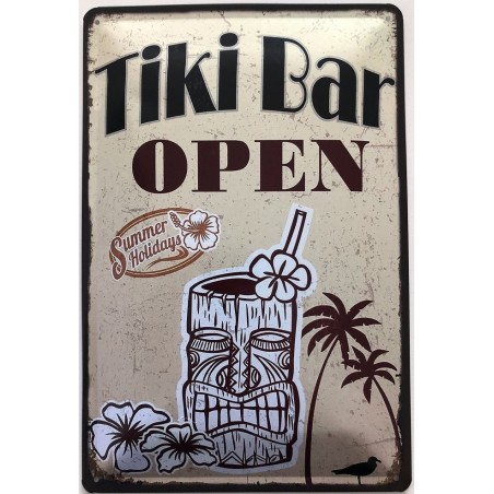 Hawaii TIKI Beach Bar Blechschild - Geprägte Retro-Wanddekoration 30x20 Cm Mit Vintage-Design