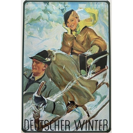 Deutscher Winter - Blechschild 30 x 20 cm