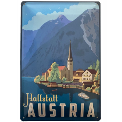 Hallstatt Austria - Blechschild 30 x 20 cm