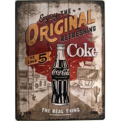 Coca Cola - Enjoy the Original Refreshing Coke - Blechschild 40 x 30 cm