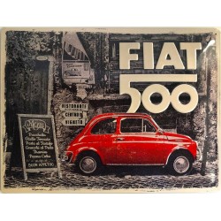 Fiat 500 Blechschild 40 x...