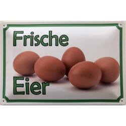 Frische Eier - Blechschild...